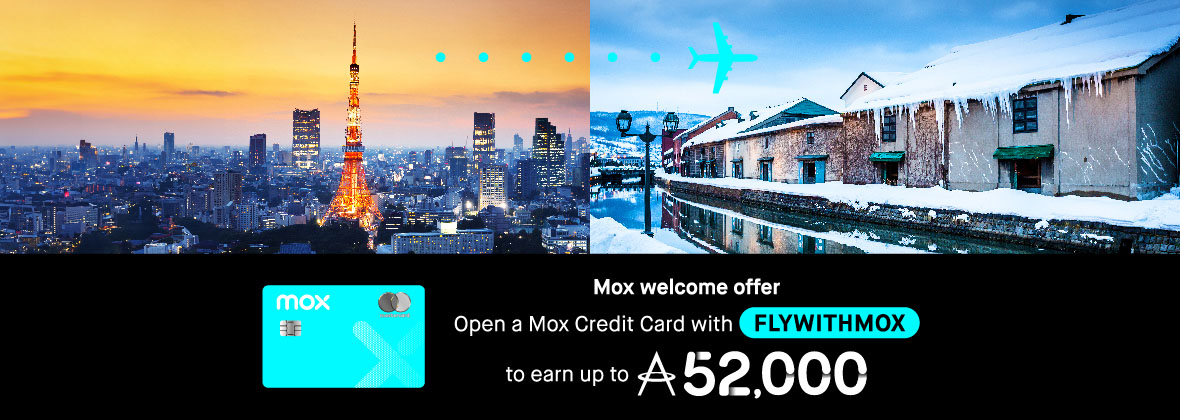 Join Mox with “FLYWITHMOX” and earn up to 52,000 Asia Miles!